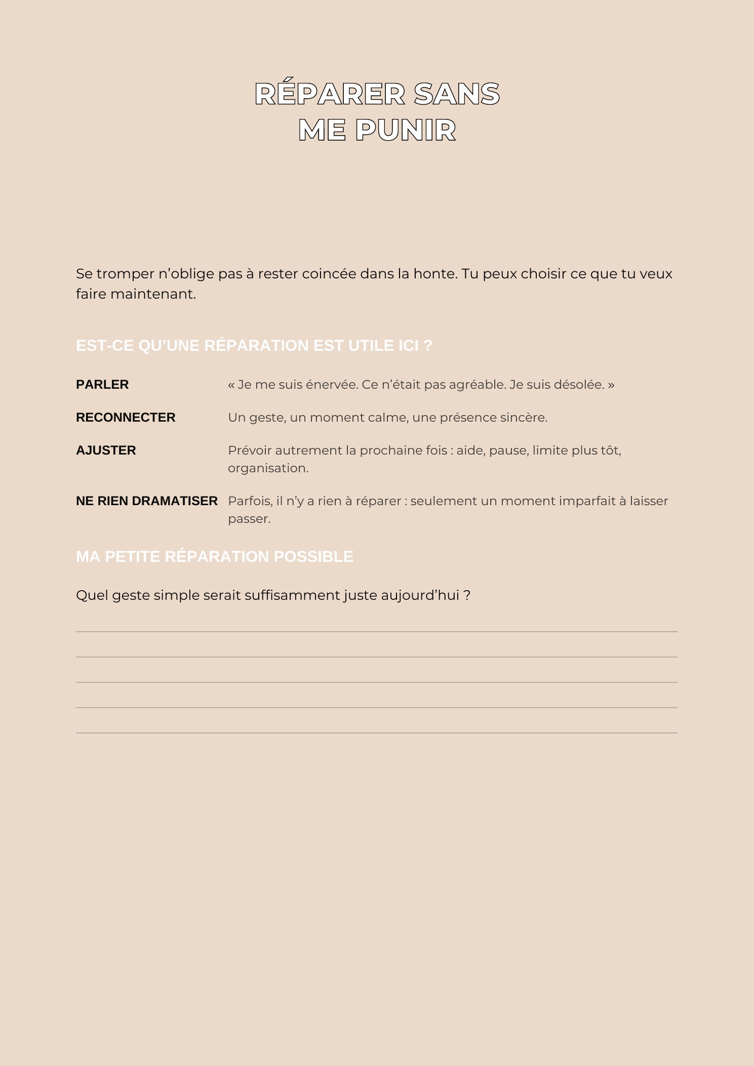 Page 33 du carnet « Je dépose le costume »